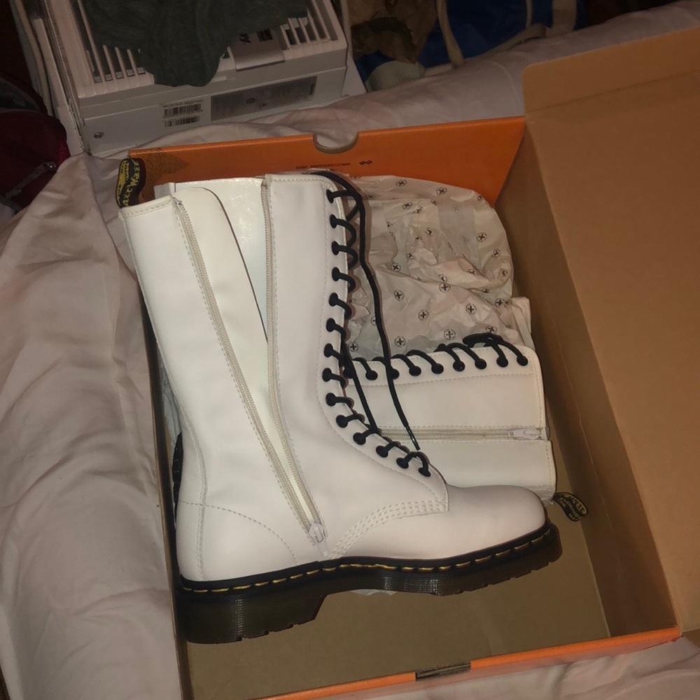 Tall doc Martin boots. Never worn :).